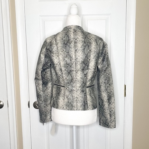 Blank NYC Snakeskin Print Vegan Leather Moto Jacket - Picture 8 of 9